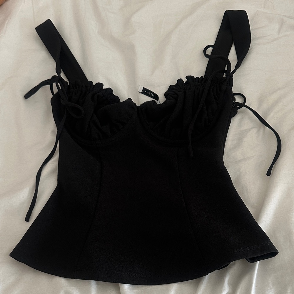 Lucy in the sky black corset top